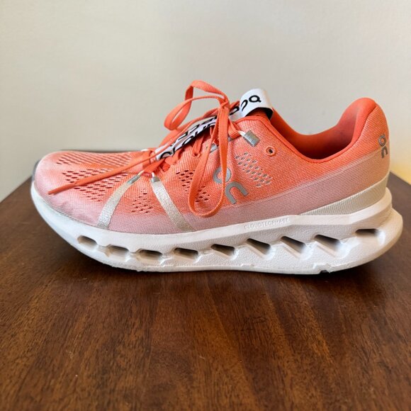 On Running Men’s Athletic Shoes in Coral and White main image 13